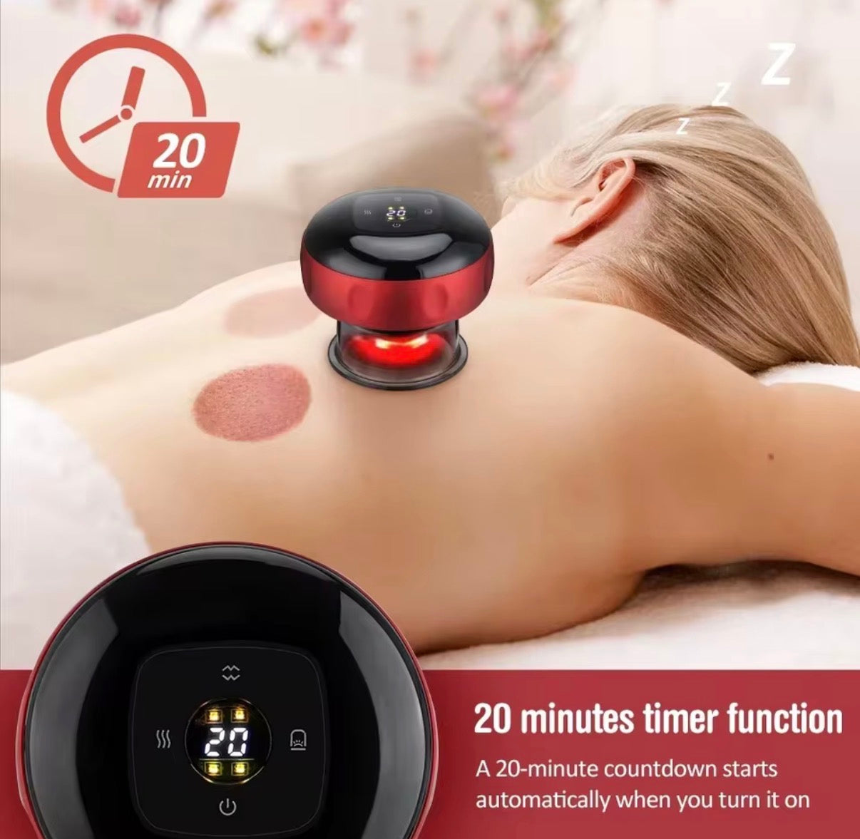 TrackLife™ Smart Vacuum Cupping Massager Heated Electric Recovery Cup