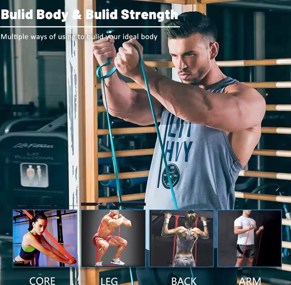 TrackLife™ Power Resistance Bands Strength, Mobility & Speed Training