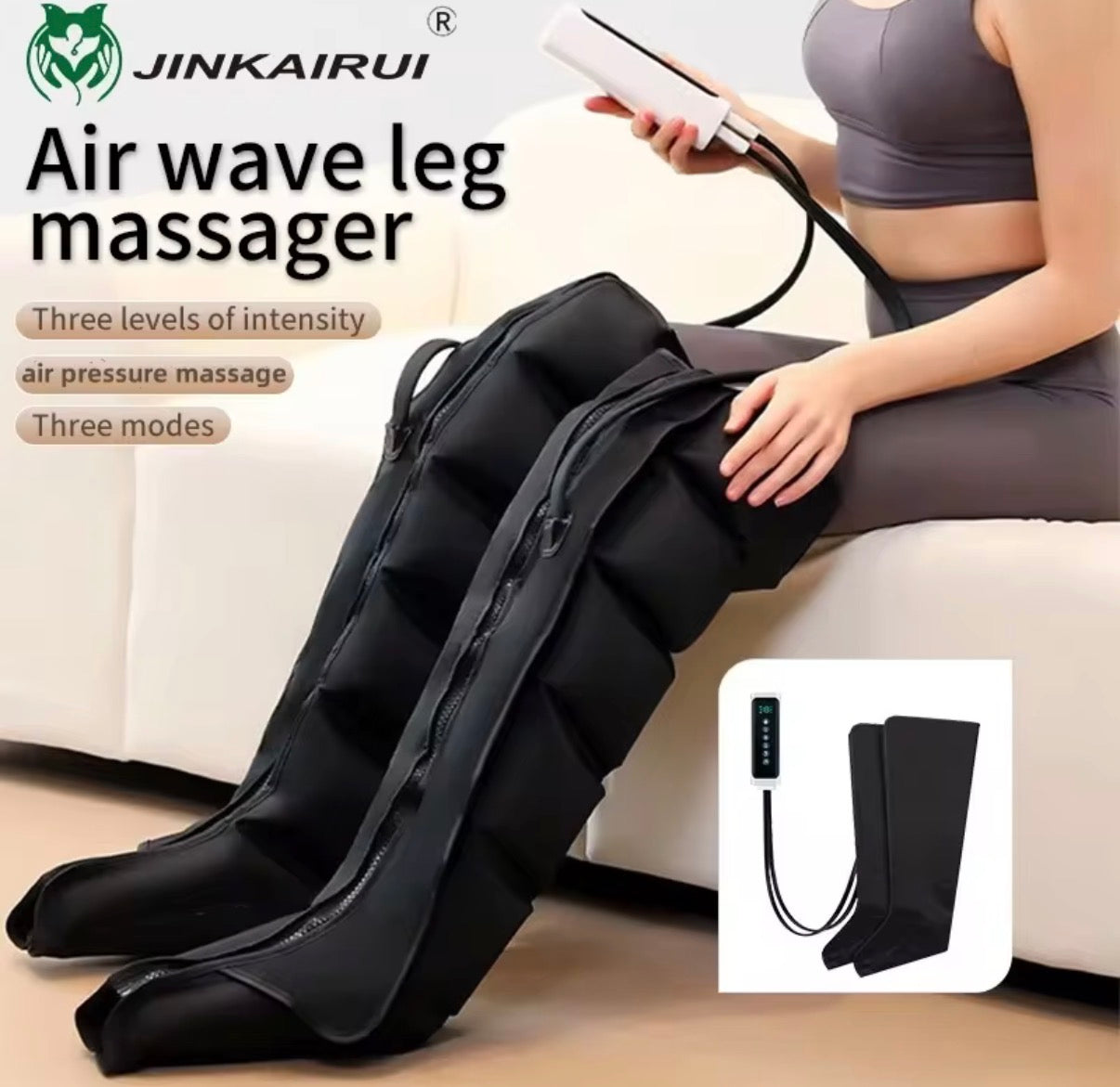 TrackLife Air Wave Leg Massager Full-Leg Compression Recovery System