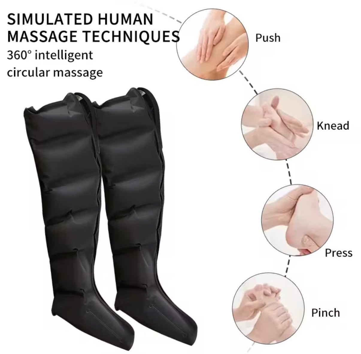 TrackLife Air Wave Leg Massager Full-Leg Compression Recovery System